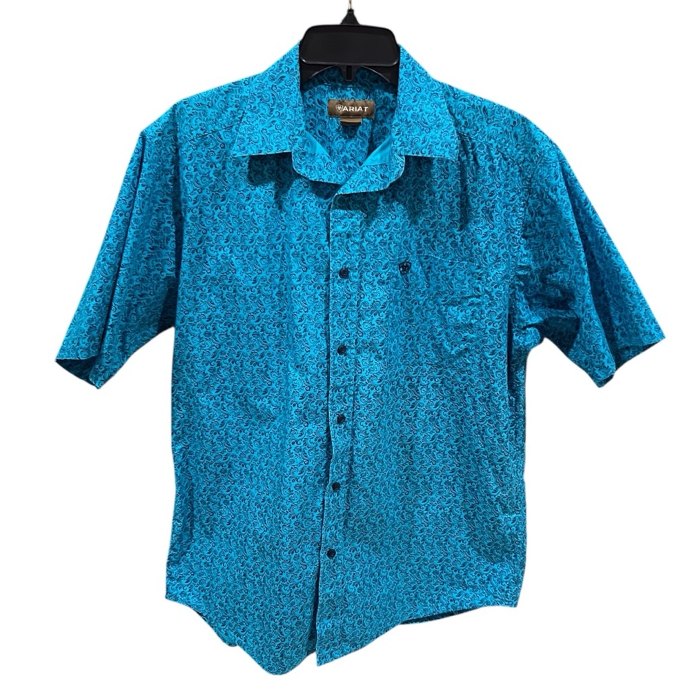 Ariat Men’s Short Sleeved Button Down Shirt Size Medium